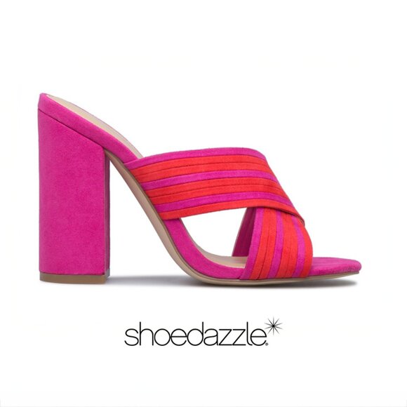Mckenna Crisscross Size 8 Heeled Mule | Shoedazzle - Picture 1 of 4
